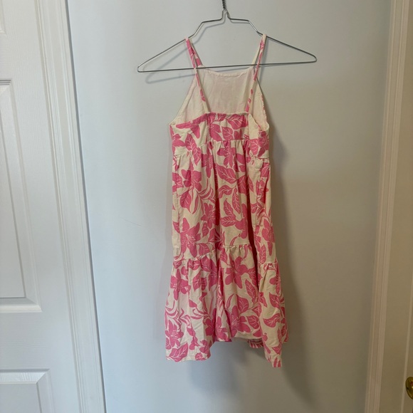 Zara Girls Floral Tiered Summer Dress Midi Size 8 Fun Soft Breezy cream pink - Picture 4 of 6